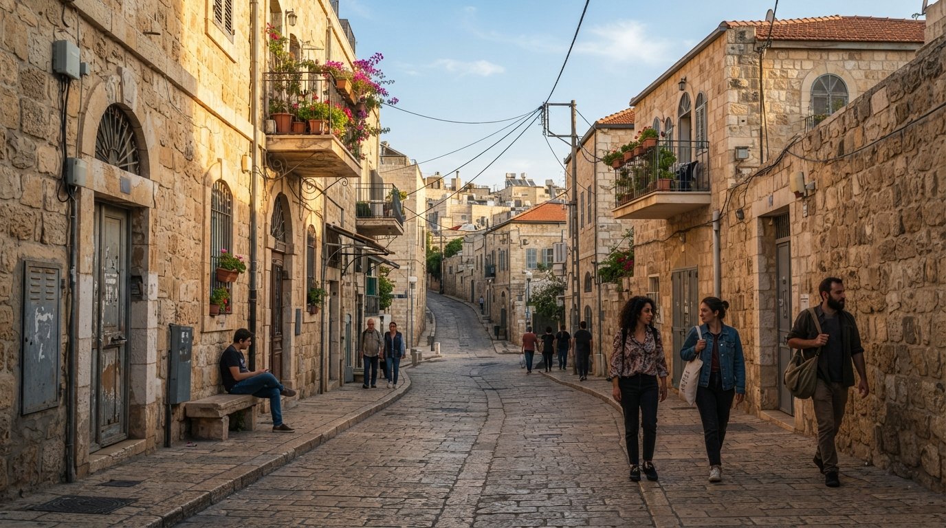 Musrara, Jerusalém: a linha de costura que ainda se lê na pedra